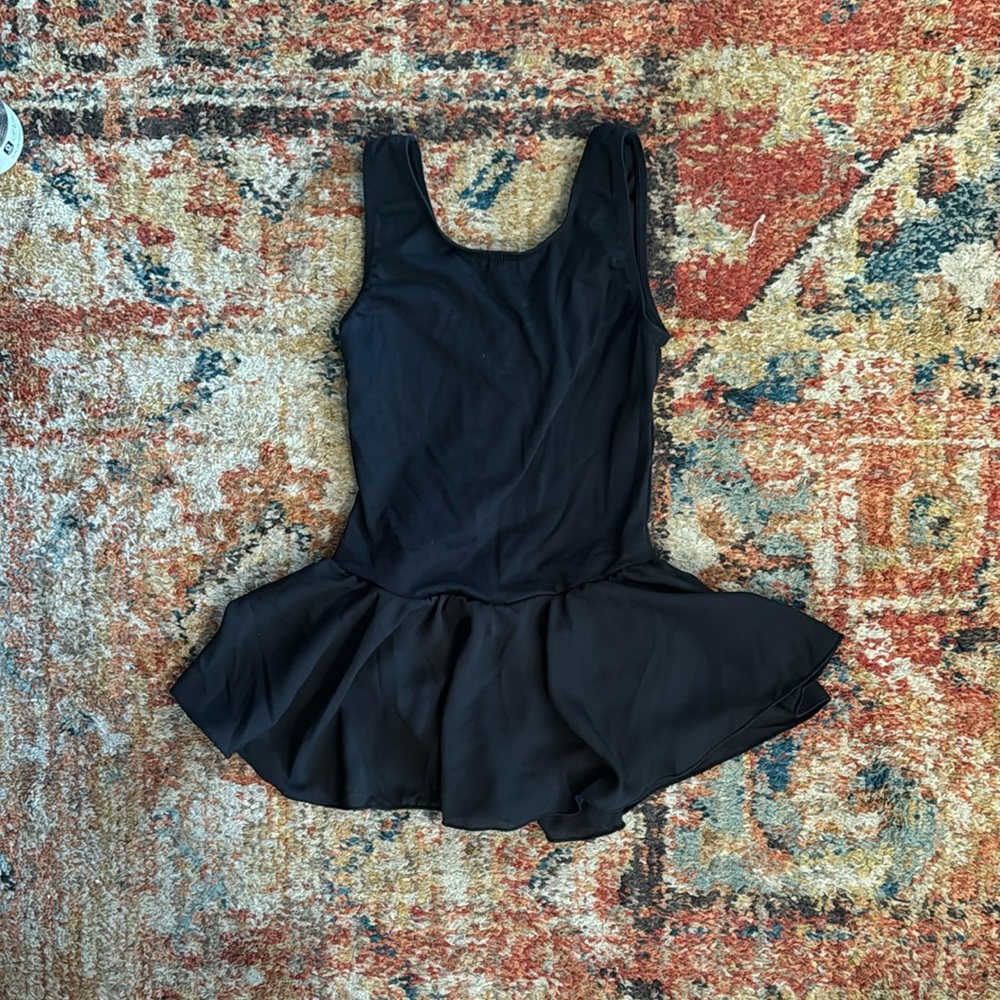 Kids Black leotard with skirt